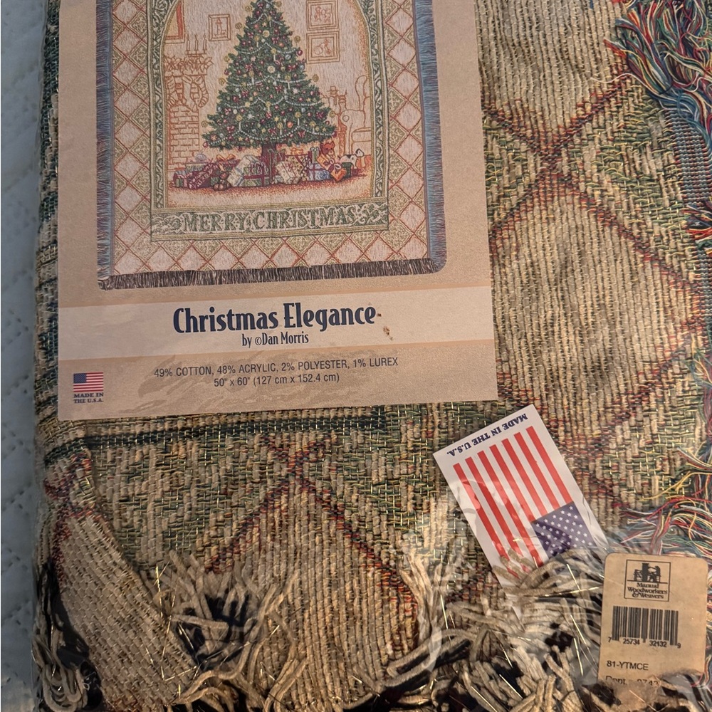 Christmas Elegance Holiday Throw Blanket
